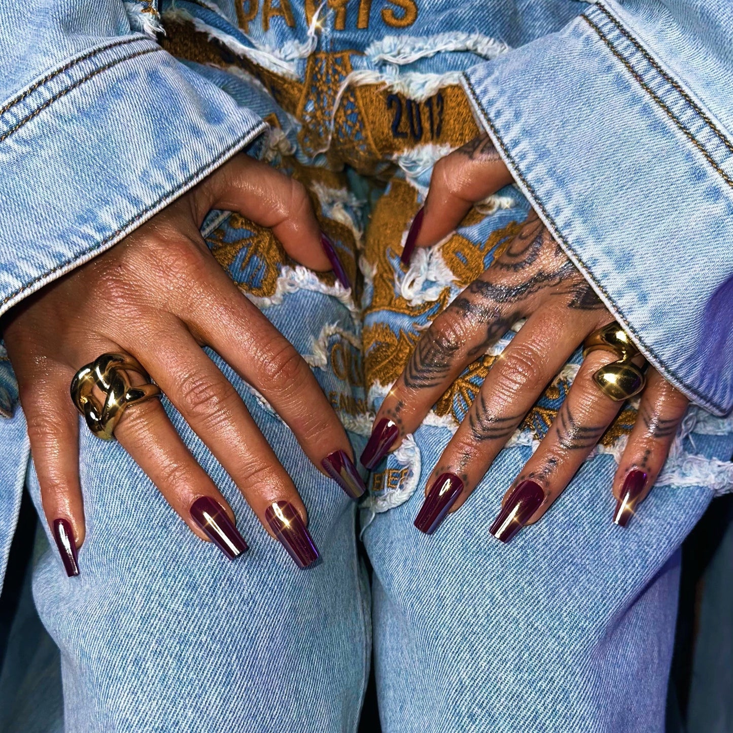 Cosmic Crush | Chome Press-On Nails