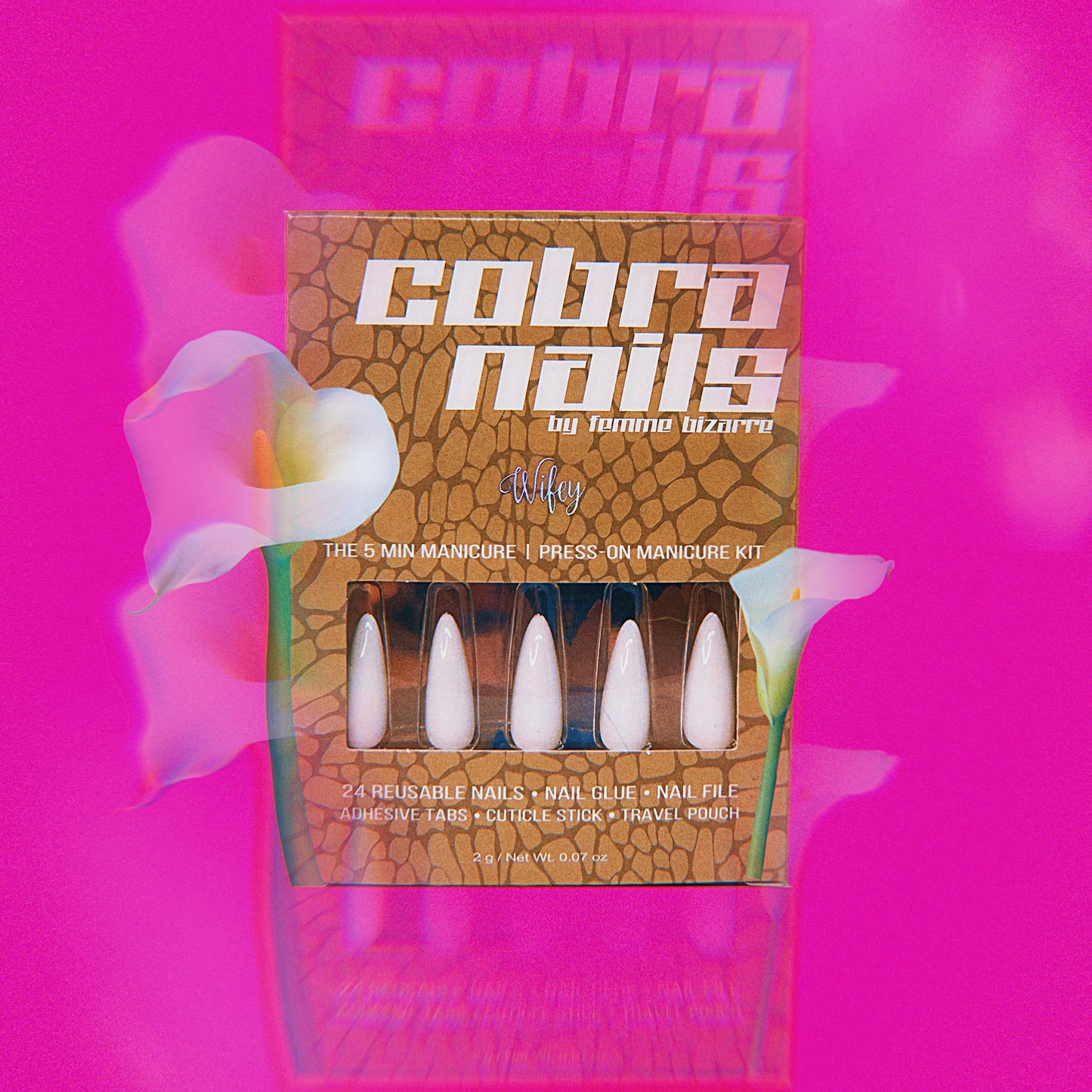 Wifey | White Almond Press-On Nails